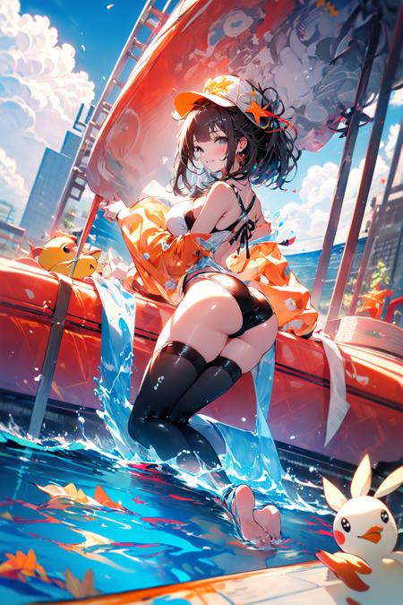 17388-900951252-, (masterpiece_1.2), best quality,midjourney,_AnchorageSummer,azur lane 6th, 1girl, ___, afloat, air_bubble, animal, ass, ball,.png